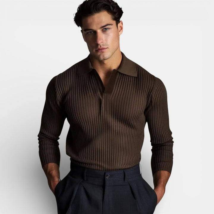 Men’s Open Collar Shirt Relaxed Fit Elegant Style