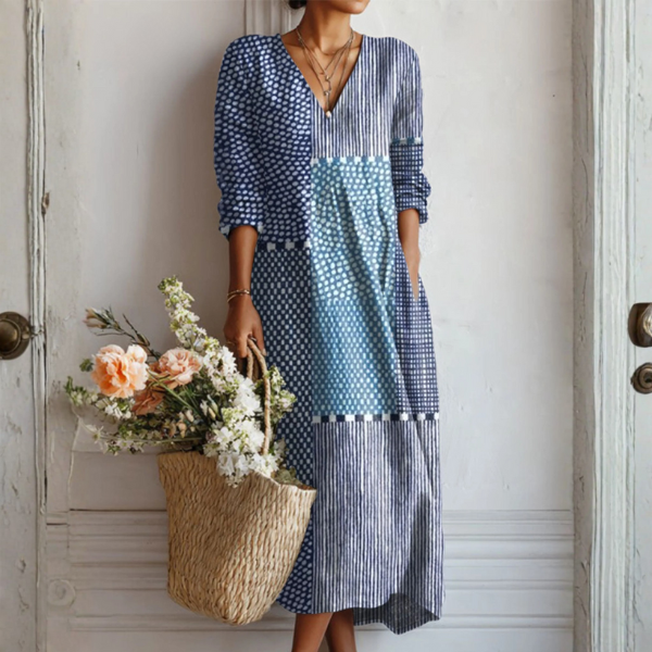 Retro Dress with Abstract Print