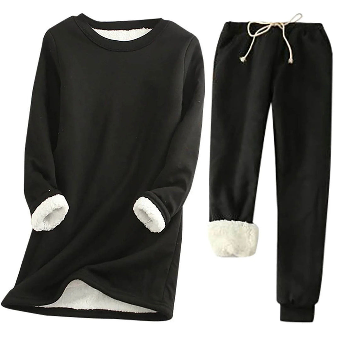 Women's Thermal Set | Solid Color Two-Piece | Warm & Comfortable