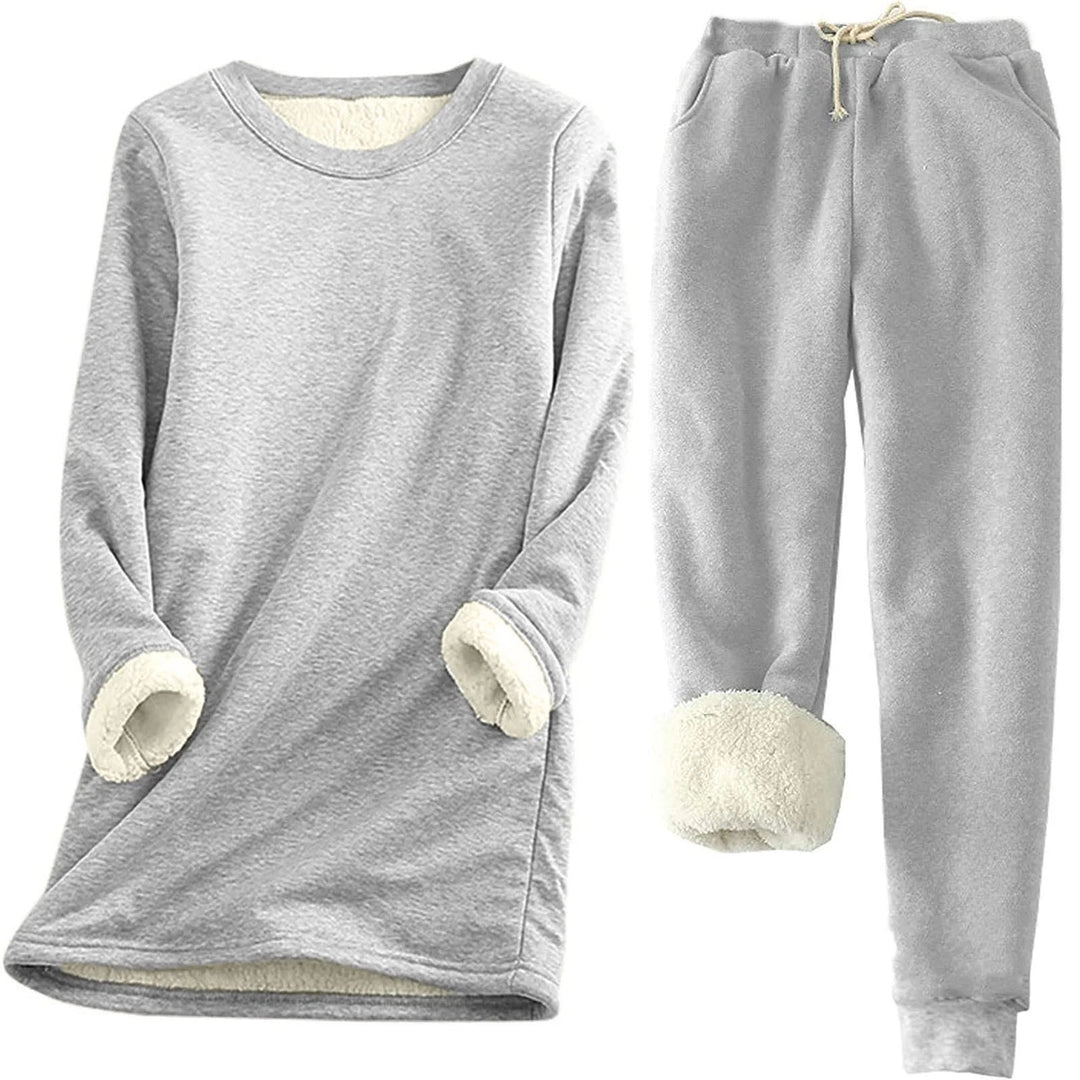 Women's Thermal Set | Solid Color Two-Piece | Warm & Comfortable
