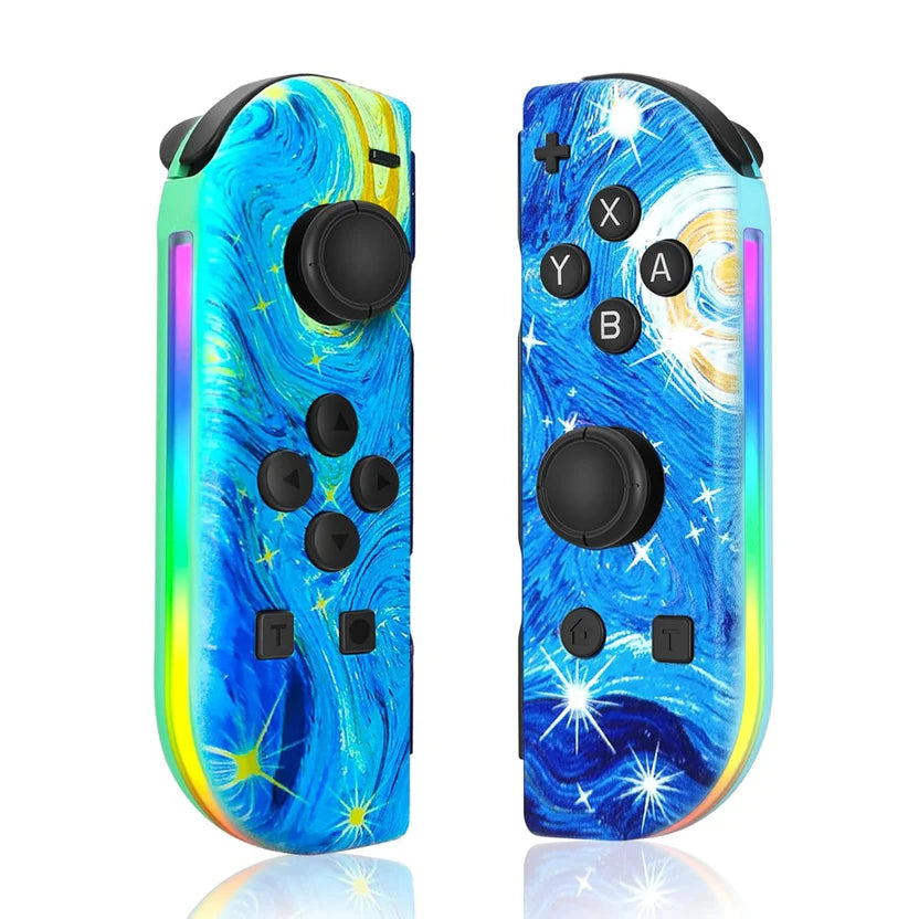 Wireless RGB Game Controller Pair with LED Light Strips