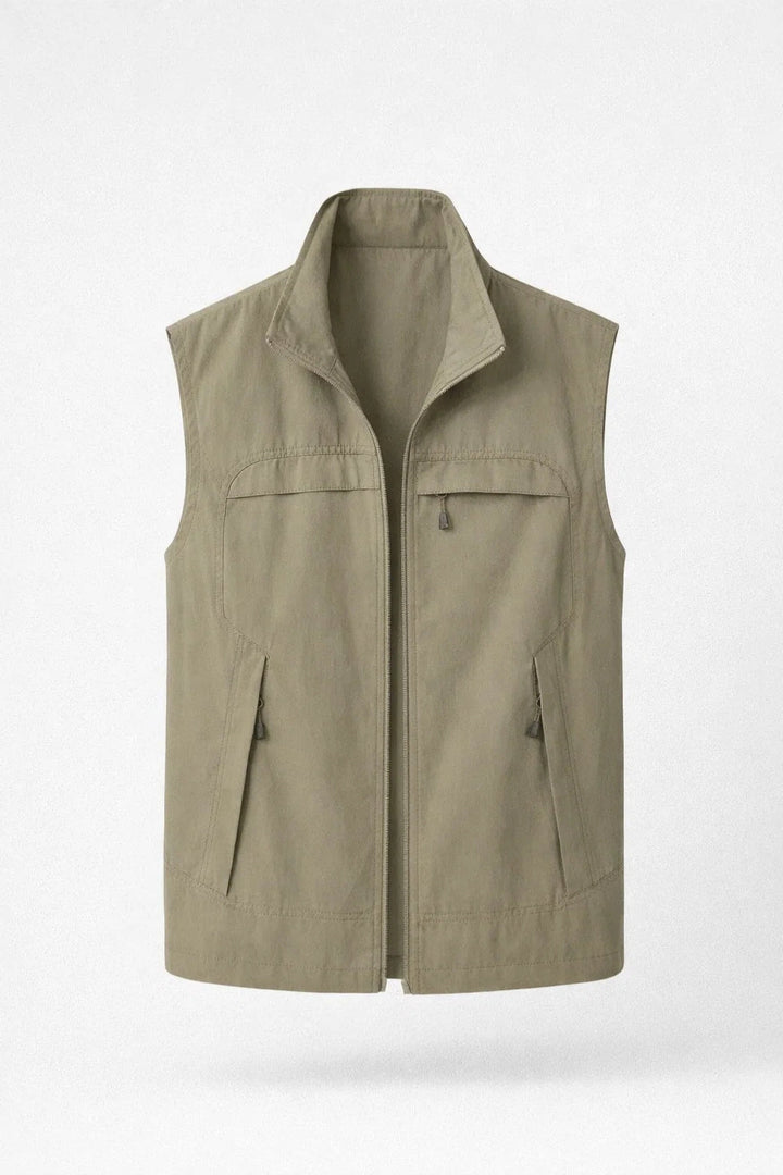 Men's Bodywarmer - Lightweight with Stand-up Collar | Casual
