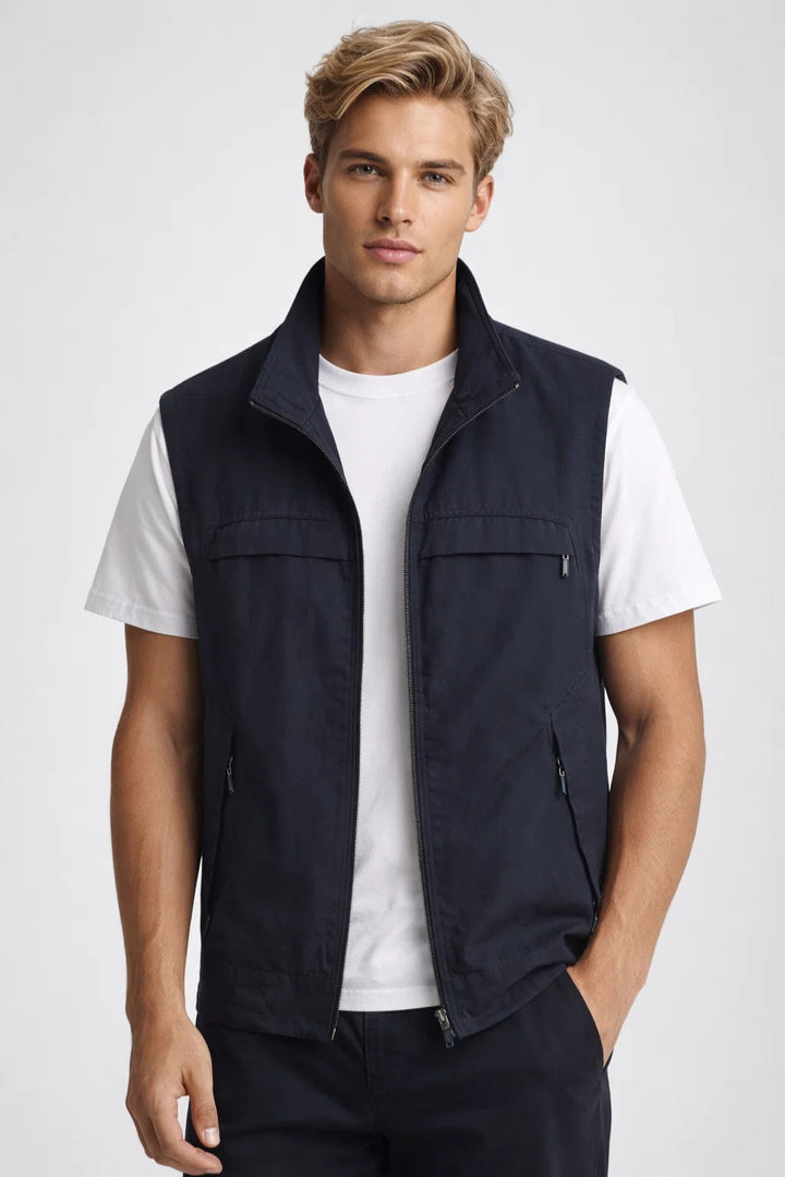 Men's Bodywarmer - Lightweight with Stand-up Collar | Casual