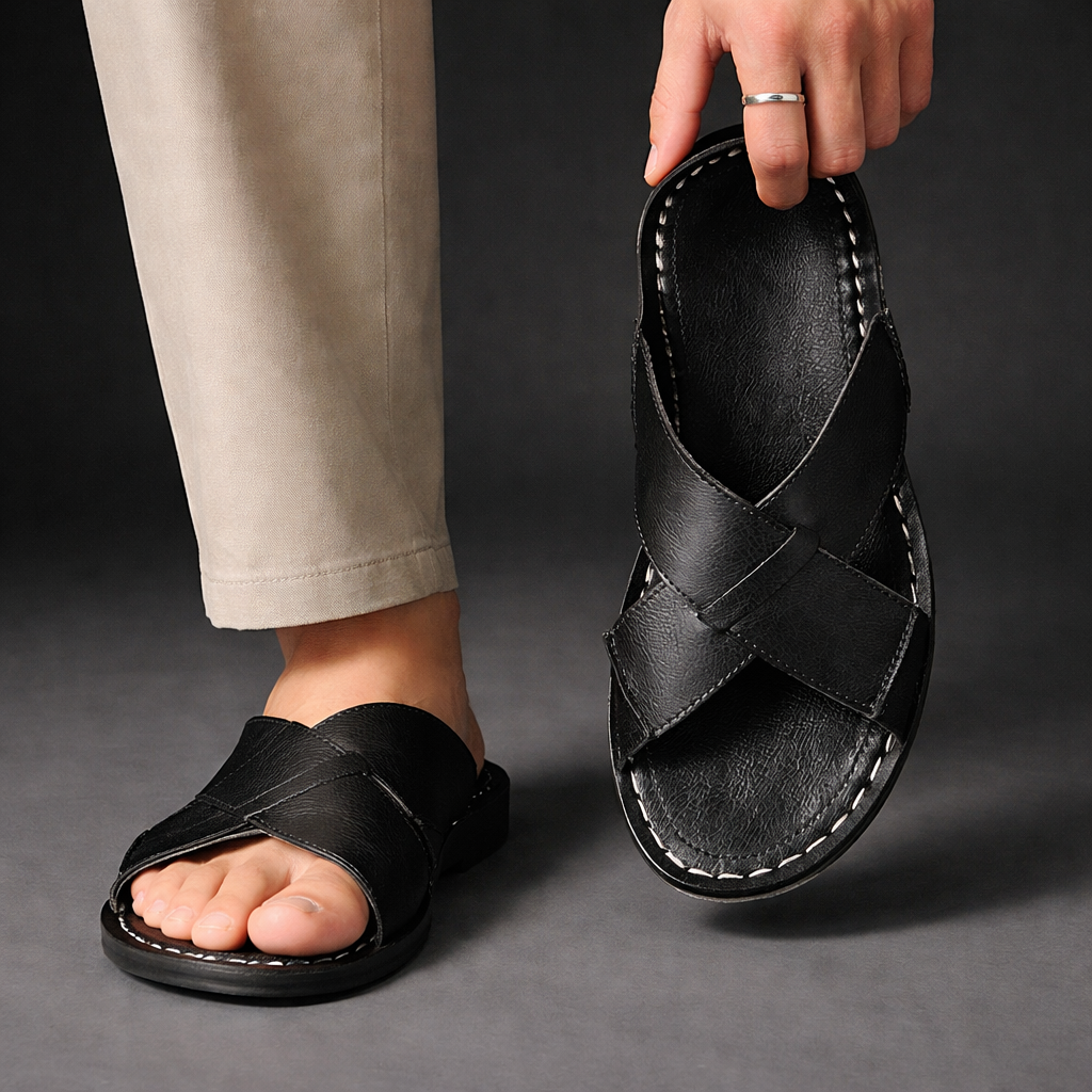 Men's Cross-Strap Sandals | Casual