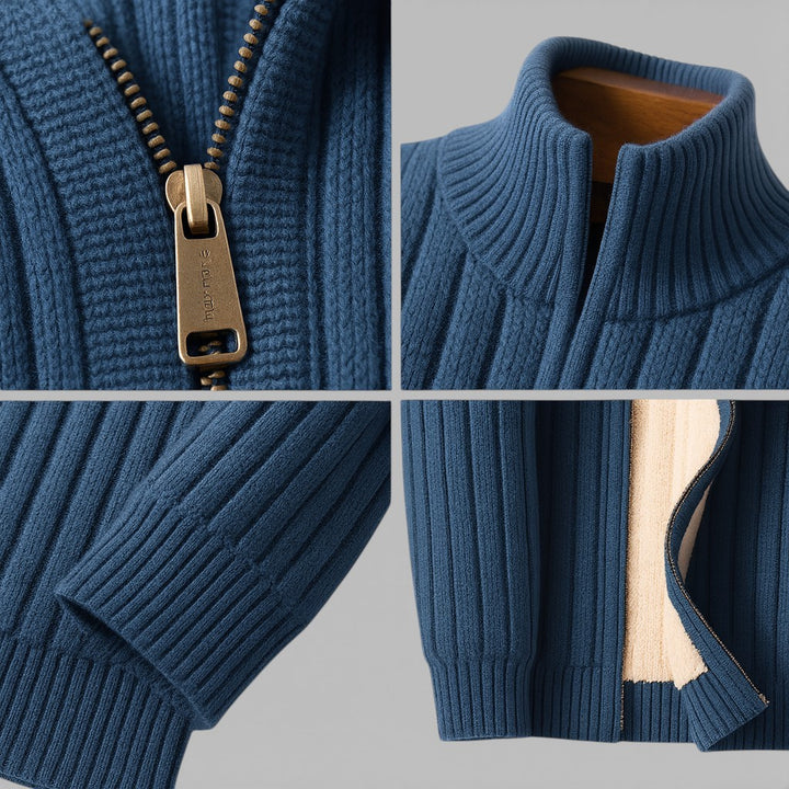 Men’s Knit Zip Sweater Comfort Refined Casual Style