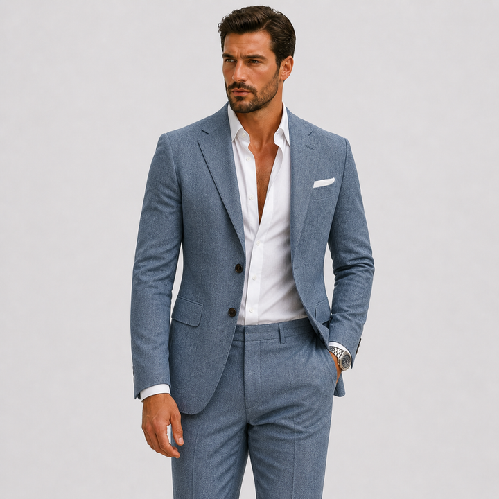 Men's Linen Suit Slim-Fit Summer Elegance