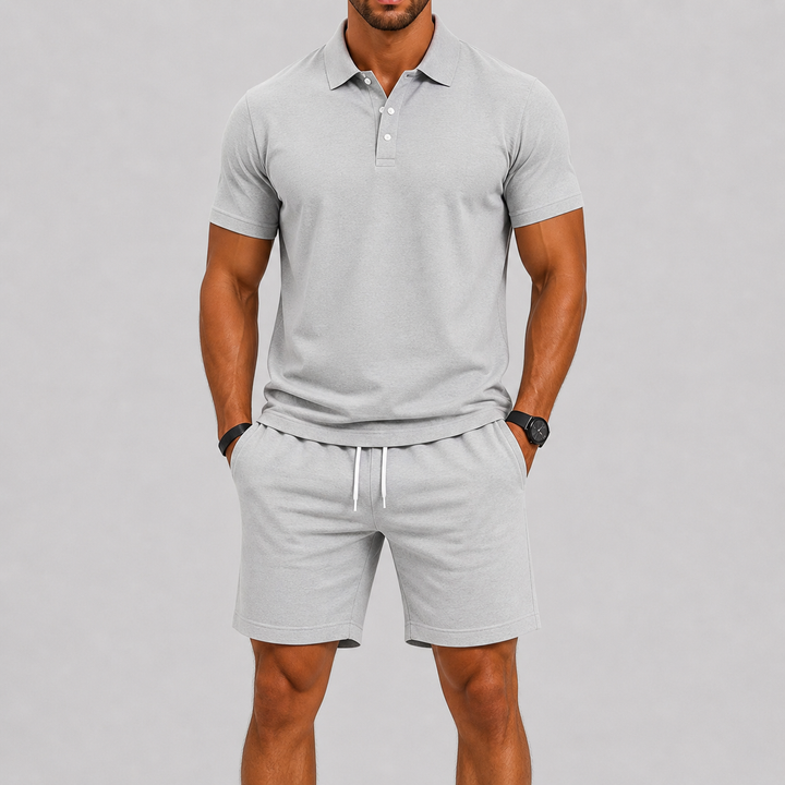 Men's Summer Sports Set Polo & Shorts Lightweight Comfort