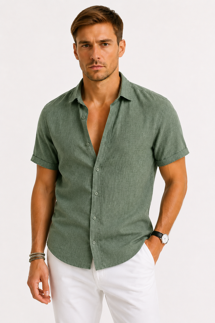 Men's Linen Shirt - Airy Summer Style & Timeless Design