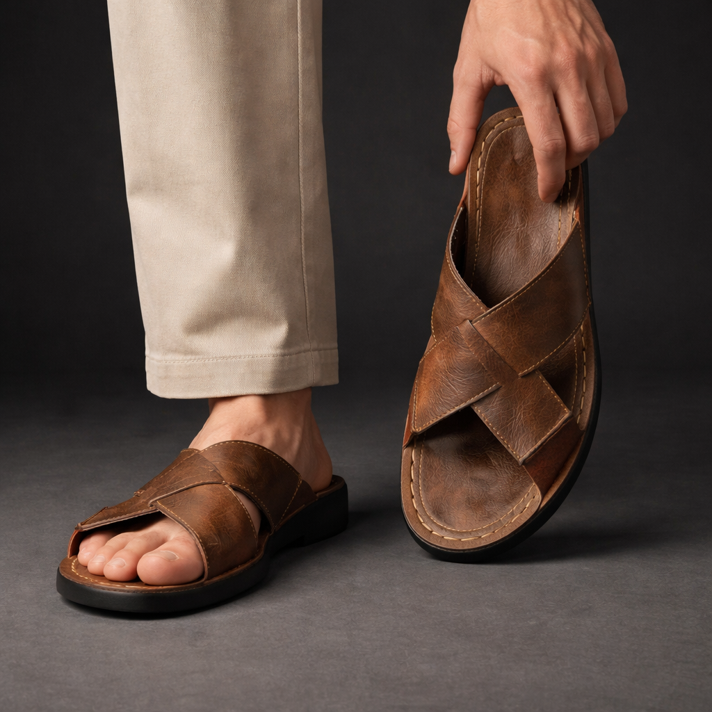 Men's Cross-Strap Sandals | Casual