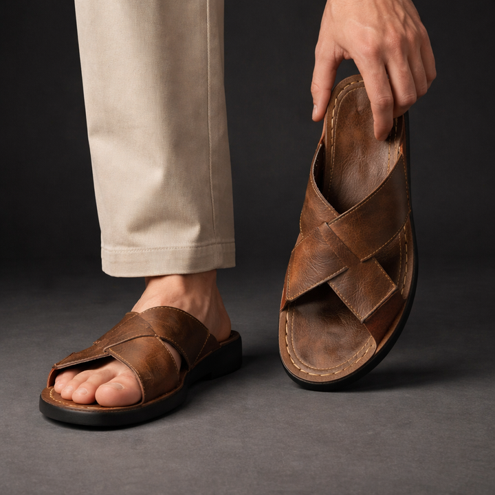 Men's Cross-Strap Sandals | Casual