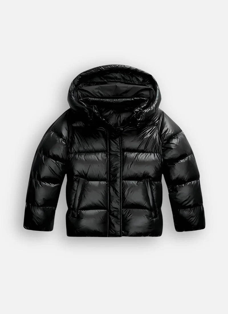 Women's Lightweight Puffer Jacket | Slim Fit Quilted Coat | Gloss Finish Insulated Outerwear | Winter City Outdoor Wear