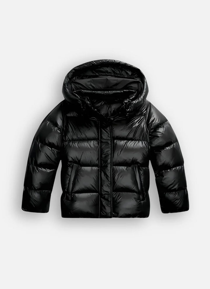 Women's Lightweight Puffer Jacket | Slim Fit Quilted Coat | Gloss Finish Insulated Outerwear | Winter City Outdoor Wear