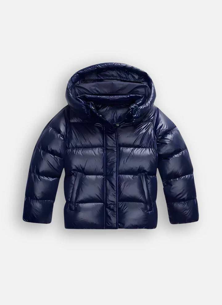 Women's Lightweight Puffer Jacket | Slim Fit Quilted Coat | Gloss Finish Insulated Outerwear | Winter City Outdoor Wear