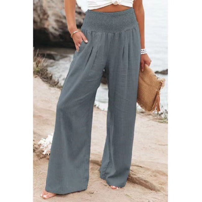 Women's High-Waisted Wide-Leg Pants