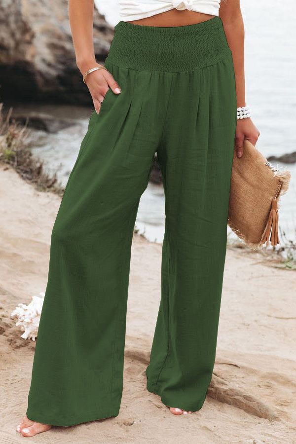 Women's High-Waisted Wide-Leg Pants