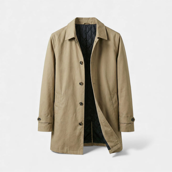 Men’s Timeless Trench Jacket Classic Outerwear