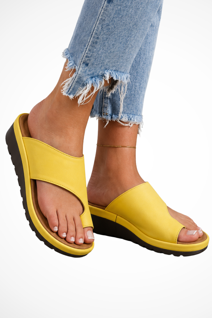 Women's Orthopedic Toe Loop Wedge Sandals