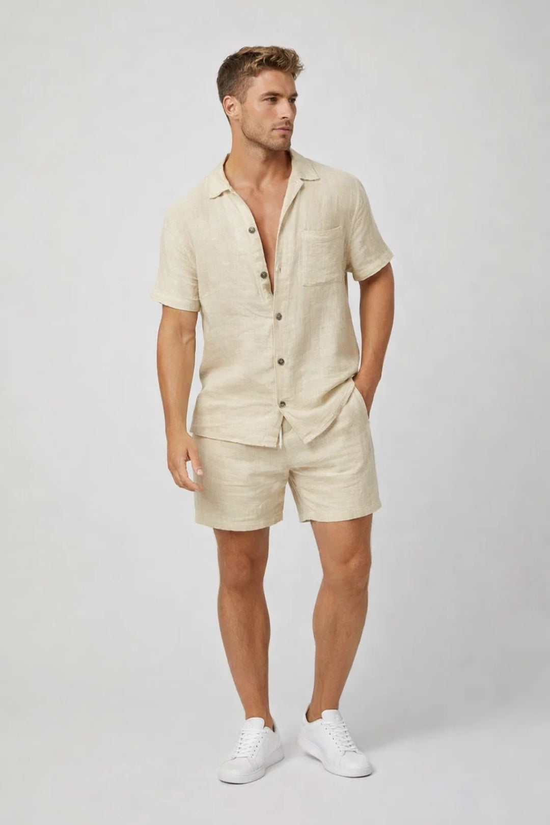 Men's Premium Buttoned Summer Set