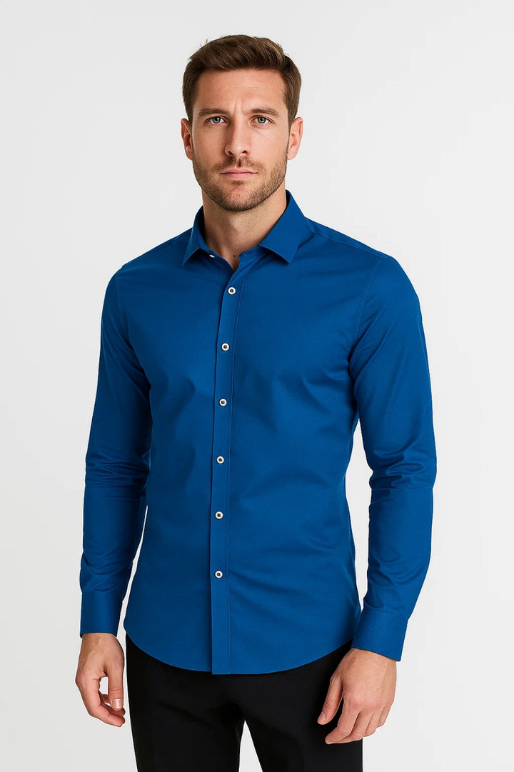 Men's Slim Fit Long Sleeve Shirt | Casual