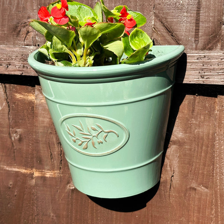 Glossy Green Wall Planter
