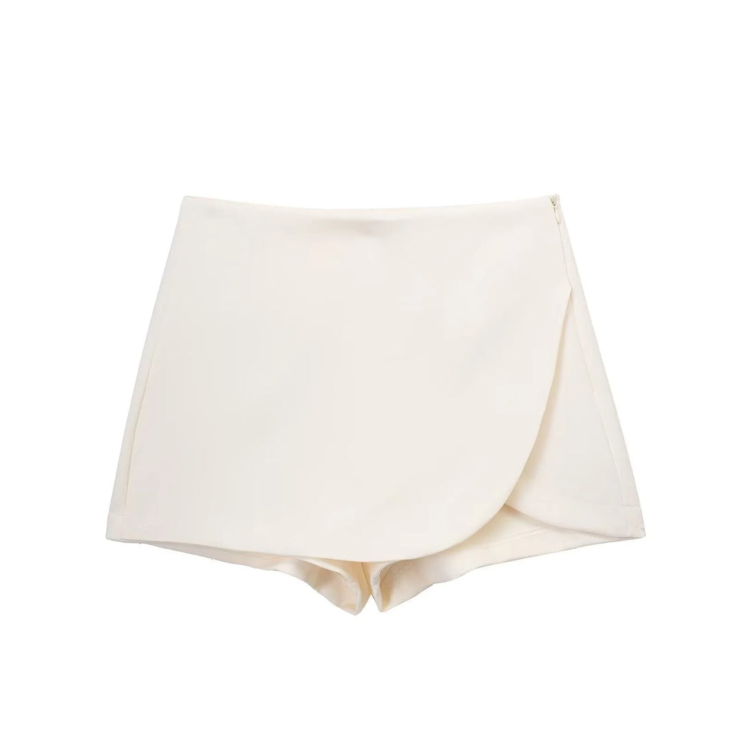 Women's wrap skort with elasticated waist