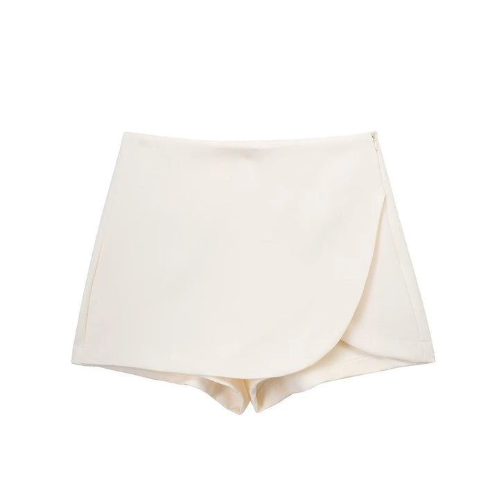 Women's wrap skort with elasticated waist