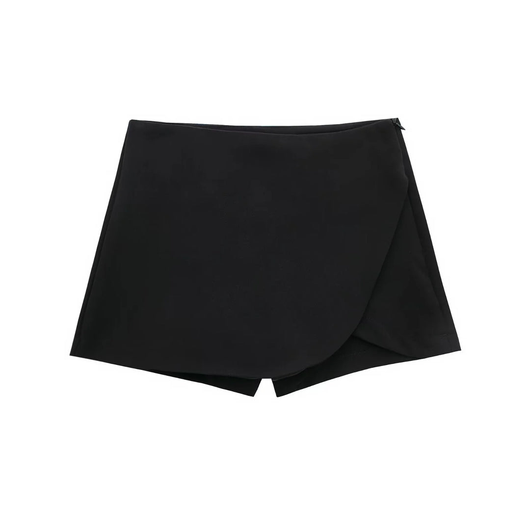 Women's wrap skort with elasticated waist