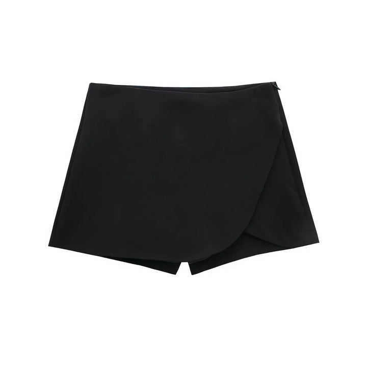 Women's wrap skort with elasticated waist