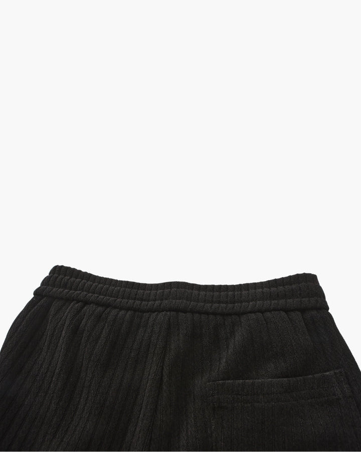 Men's Casual Corduroy Trousers Wide Leg Elastic Waist