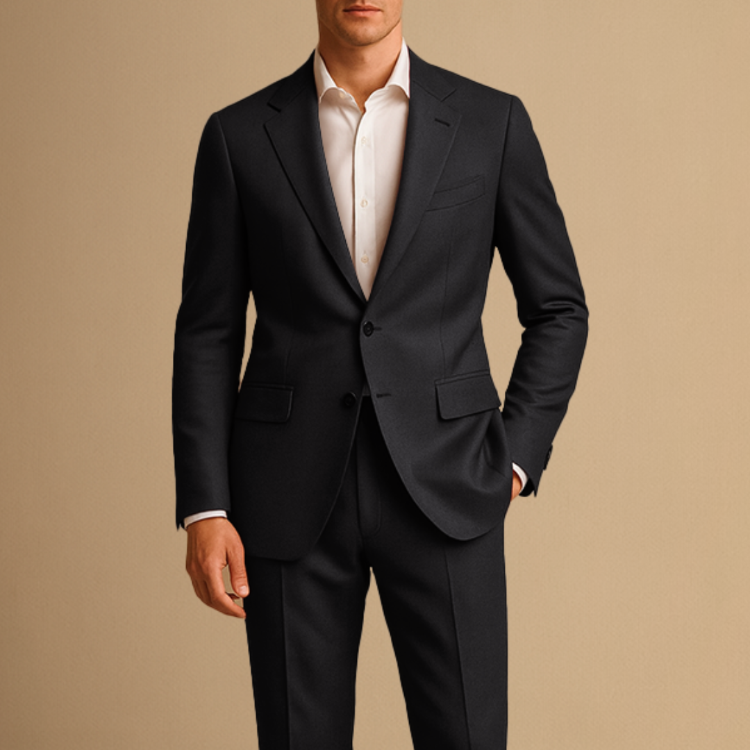 Men's Slim Fit Lightweight Two-Piece Suit for Weddings and Formal Events