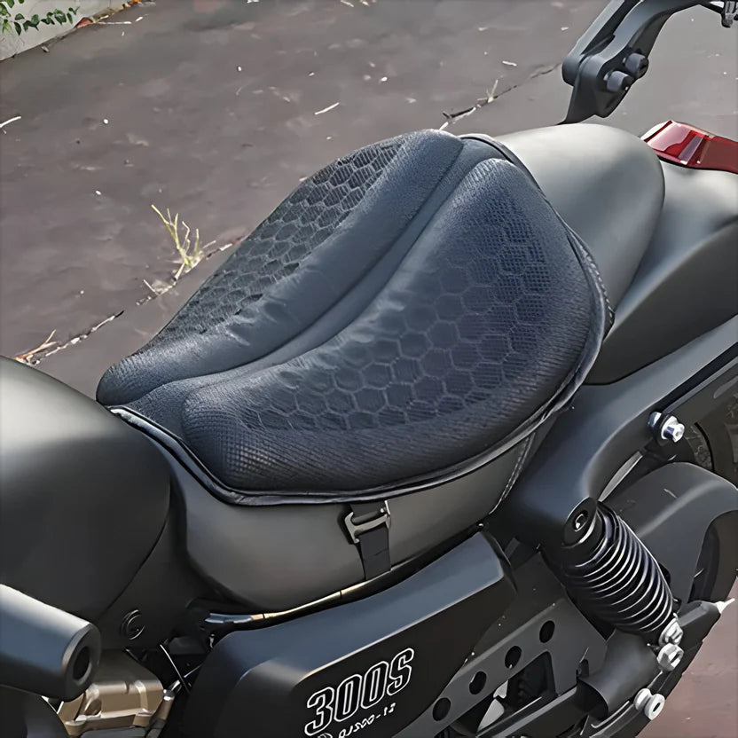 Breathable Motorcycle Gel Seat Cushion with Straps