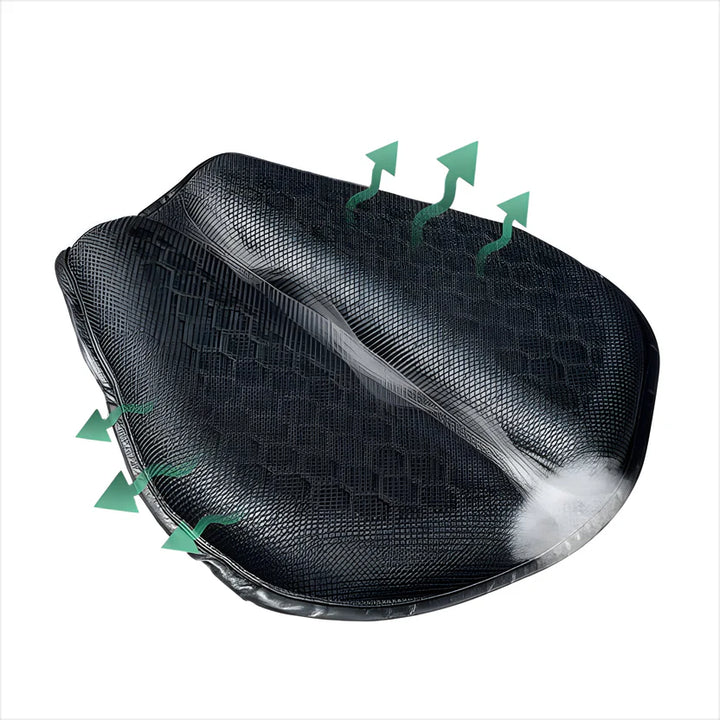 Breathable Motorcycle Gel Seat Cushion with Straps