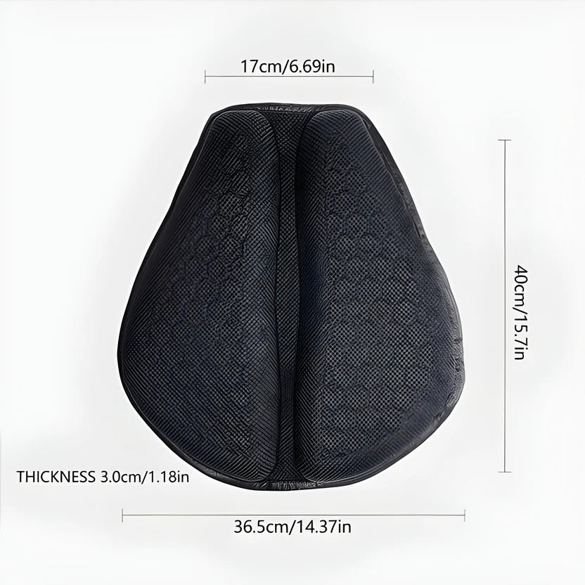 Breathable Motorcycle Gel Seat Cushion with Straps