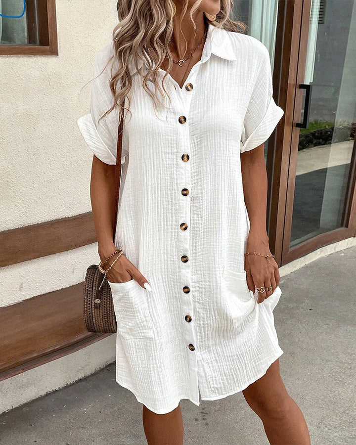Women's Button-Down Midi Shirt Dress