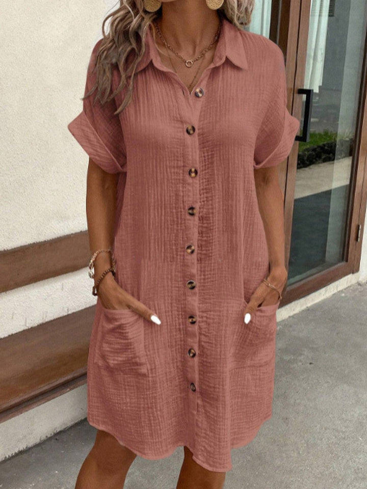 Women's Button-Down Midi Shirt Dress
