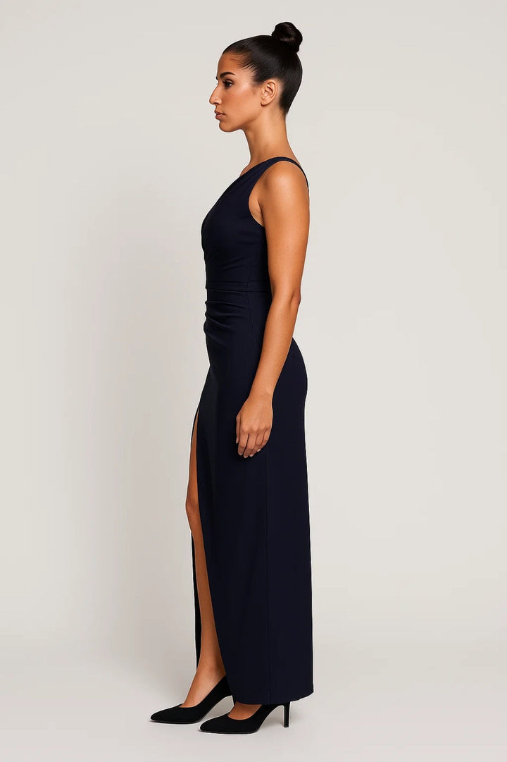 Women's Maxi Dress - One Shoulder with High Slit | Elegant
