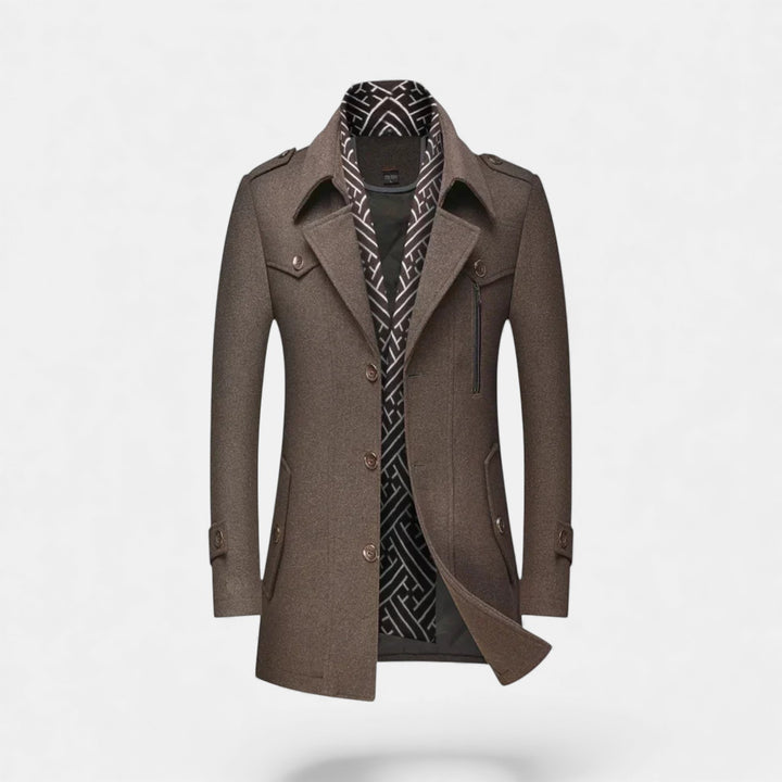 Men’s Wool Coat Warmth Classic Winter Outerwear