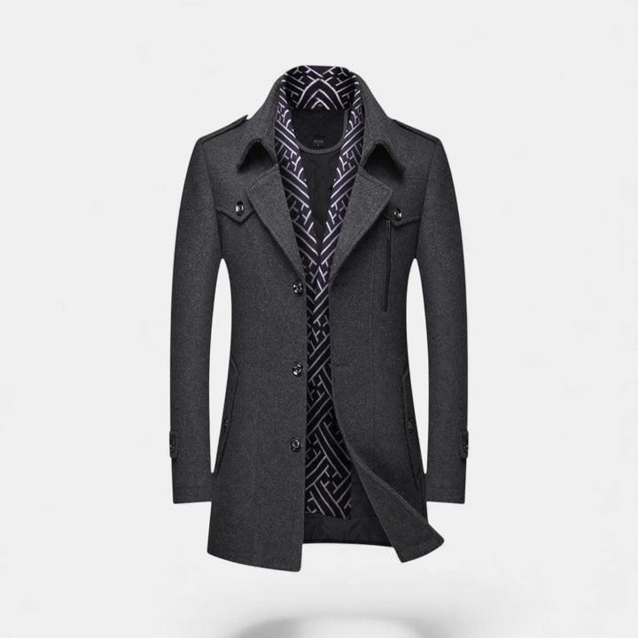 Men’s Wool Coat Warmth Classic Winter Outerwear