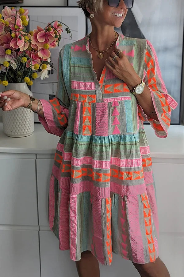 Boho Tiered Swing Dress
