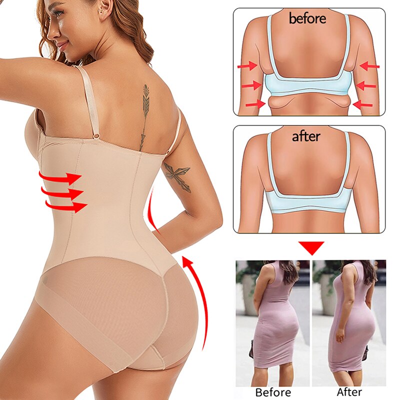Women's Bodysuit with Underwire Cups and Adjustable Straps