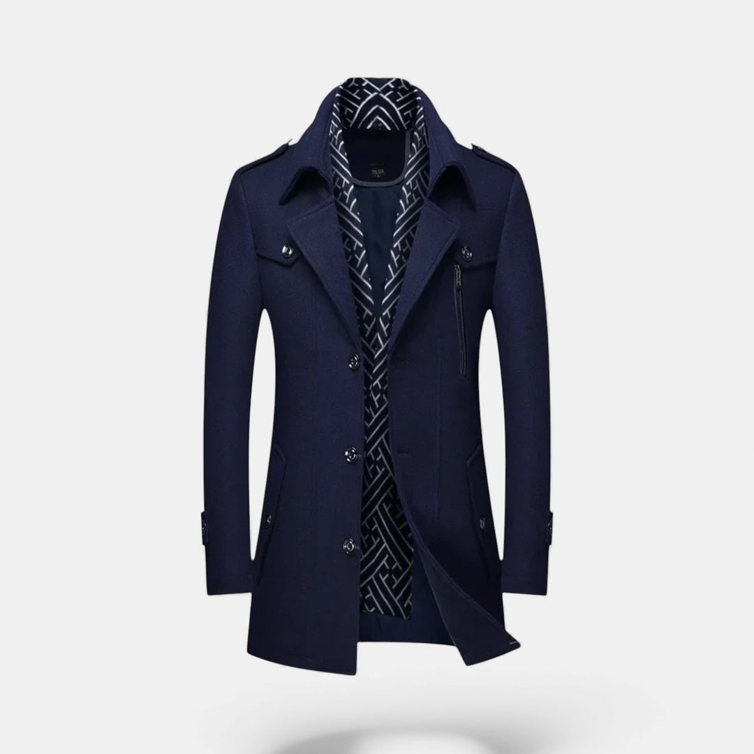 Men’s Wool Coat Warmth Classic Winter Outerwear