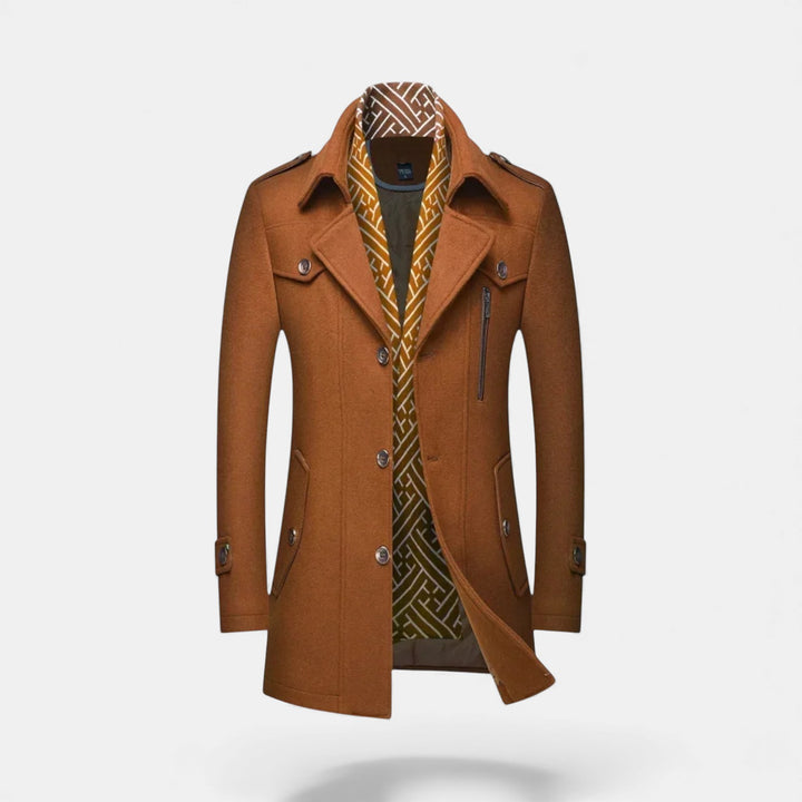 Men’s Wool Coat Warmth Classic Winter Outerwear