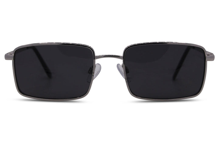 Men's Rectangle Metal Frame Sunglasses Eco-Friendly Lenses