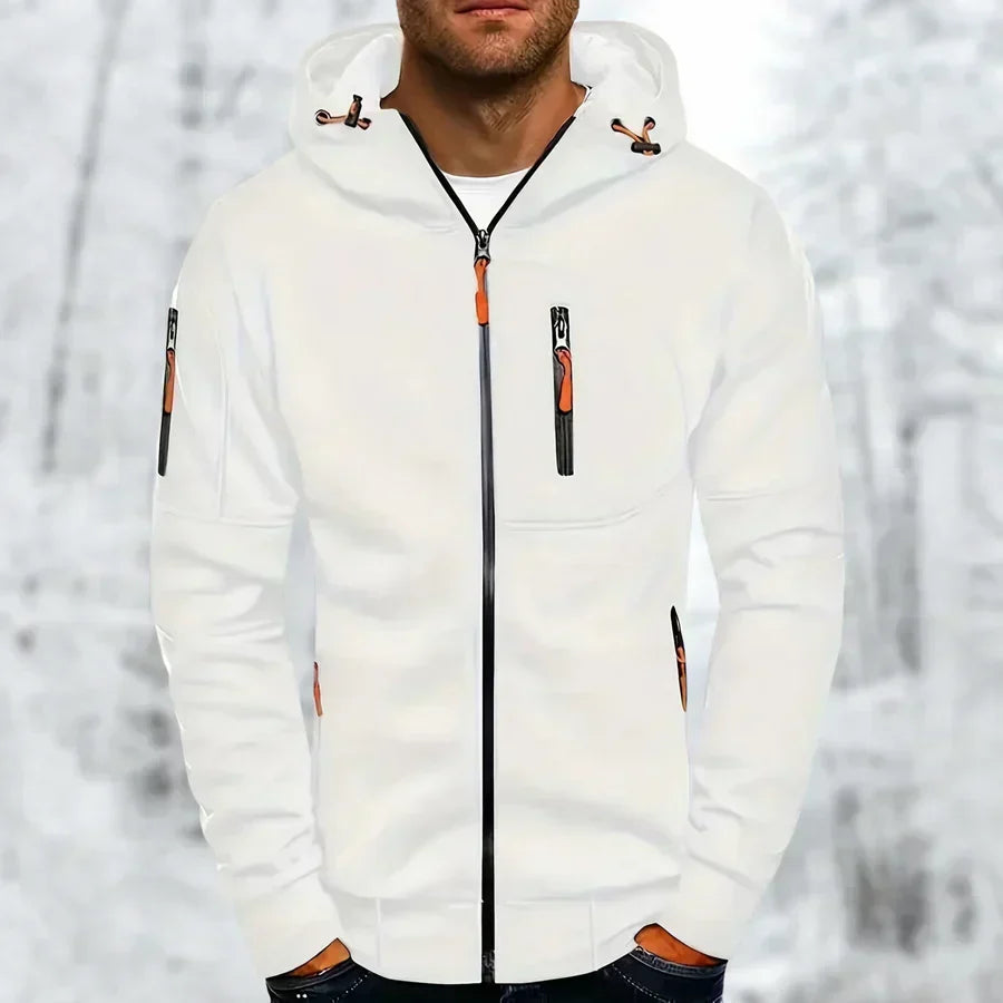 Men's Zip-Up Hoodie Jacket | Regular Fit Hooded Sweatshirt | Soft Fleece Lined Layer | Casual Travel Everyday Wear