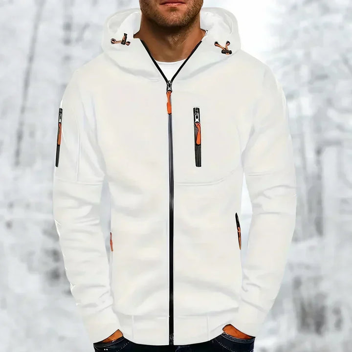 Men's Zip-Up Hoodie Jacket | Regular Fit Hooded Sweatshirt | Soft Fleece Lined Layer | Casual Travel Everyday Wear