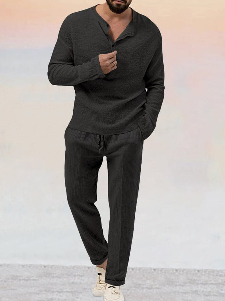 Men's Lightweight Relaxed Lounge Suit Two-Piece Set
