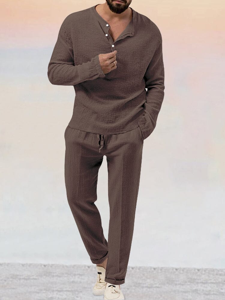 Men's Lightweight Relaxed Lounge Suit Two-Piece Set
