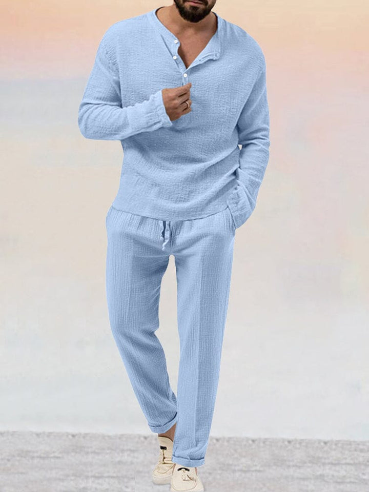 Men's Lightweight Relaxed Lounge Suit Two-Piece Set