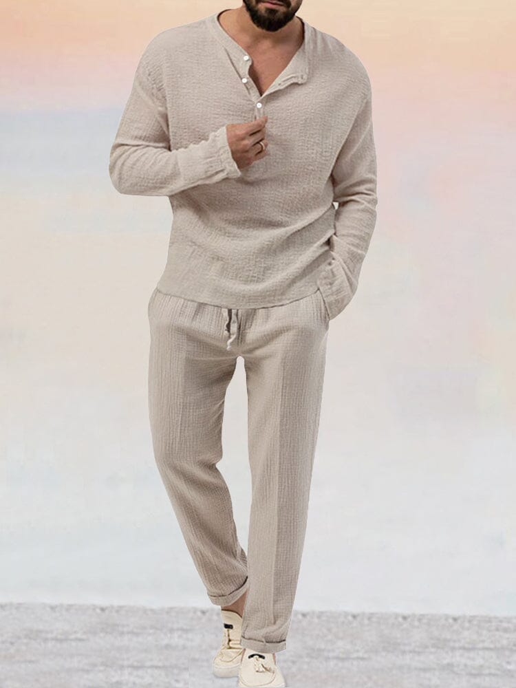 Men's Lightweight Relaxed Lounge Suit Two-Piece Set