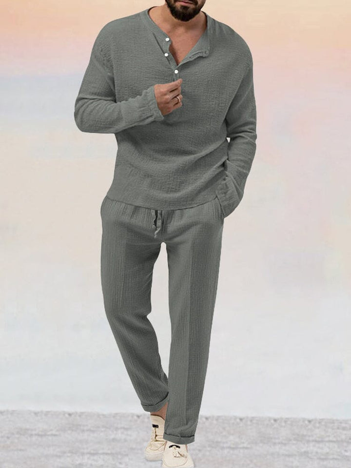 Men's Lightweight Relaxed Lounge Suit Two-Piece Set